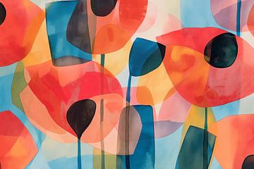 Mohnblumen abstrakt von Bert Nijholt