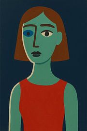 Abstract portrait - The green woman