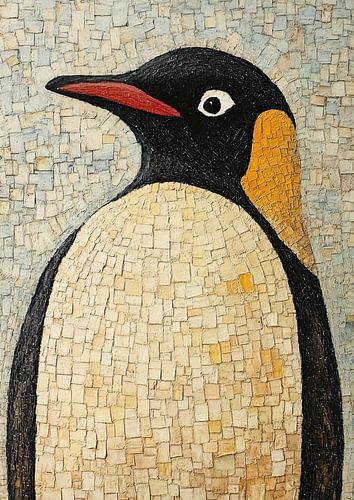 Art animalier avec pingouin et arrière-plan