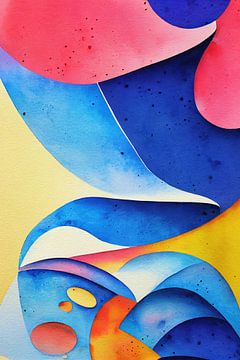 Von der Natur inspirierte abstrakte Aquarellmalerei  (Tag 12) von Mauro