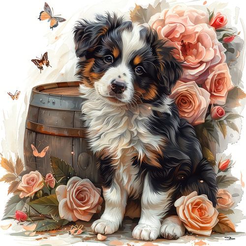 honden-katten-vogels-wijnvat-vlinders-bloemen