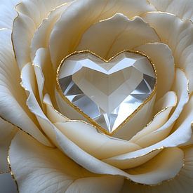 Pureté aux arêtes d'or - Crystal Rose sur Manuela Dekkers