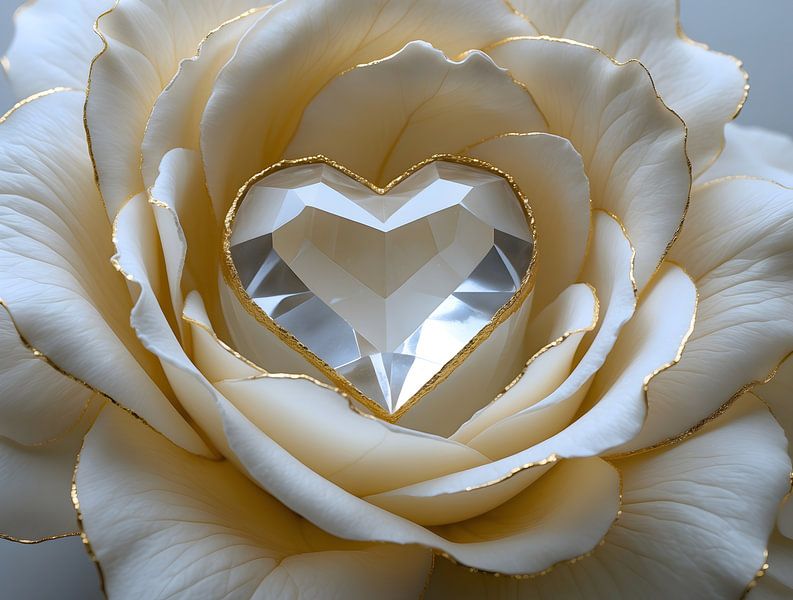 Pureté aux arêtes d'or - Crystal Rose par Manuela Dekkers