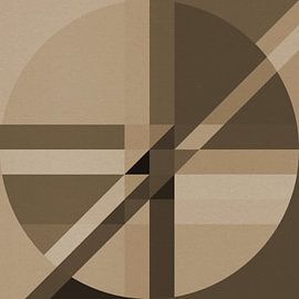 Verweven geometrie. Scandinavische retrovormen in aardetinten nr.  4 van Dina Dankers