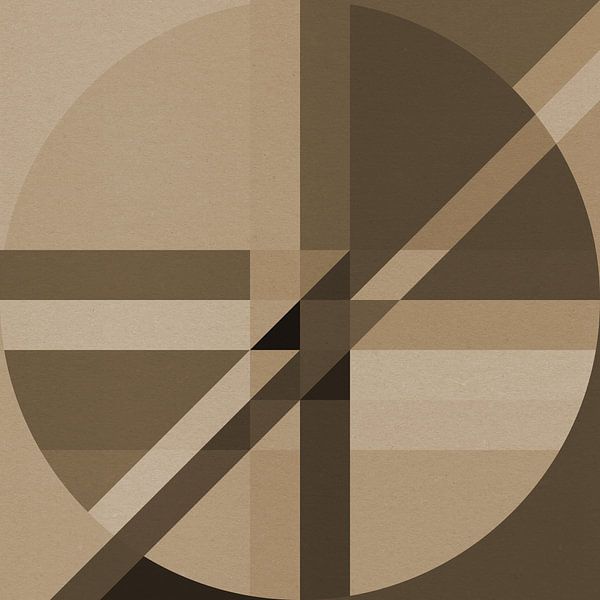 Intertwine geometry. Nordic retro forms in earthy tones no.  4 by Dina Dankers