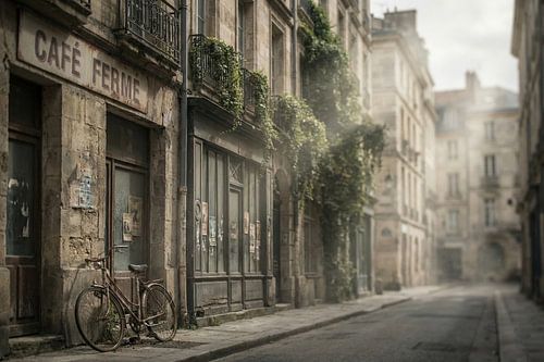 Vintage Bicycle on a Historic European Street
