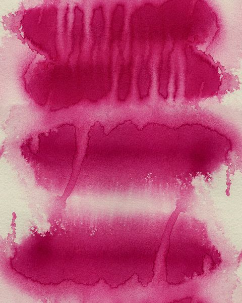 Abstraktes Aquarell in Rot von Dina Dankers