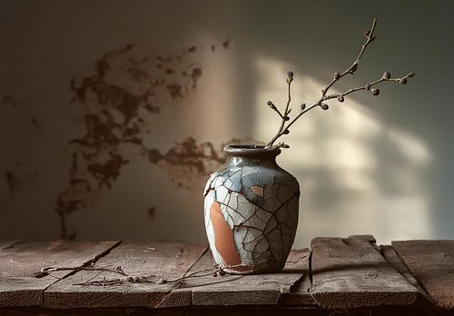 Retro vase with branch...