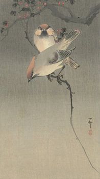 Ohara Koson - Zijdestaartvogels (bewerkt)