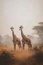 Giraffes in the Savannah by drdigitaldesign thumbnail