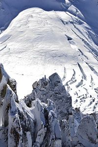 Rocks and glacier, Mont Blanc
