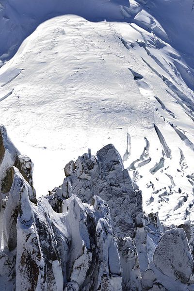 Rocks and glacier, Mont Blanc by Luci Boreali