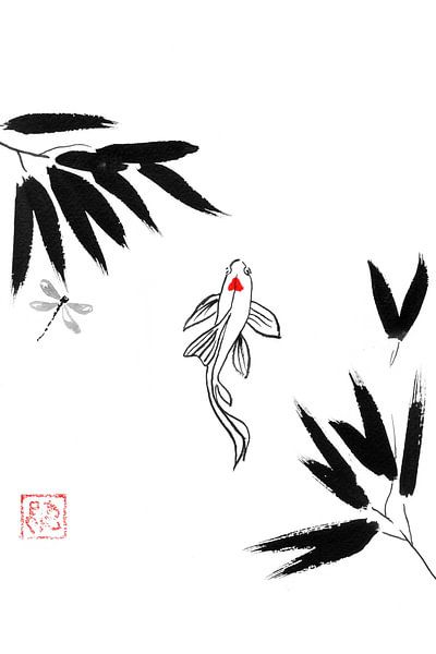 koi in water by Péchane Sumie