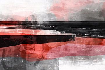Abstracte digitale strand kunst met dynamische kleuren van Art & Soul Creations