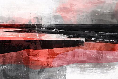 Abstracte digitale strand kunst met dynamische kleuren