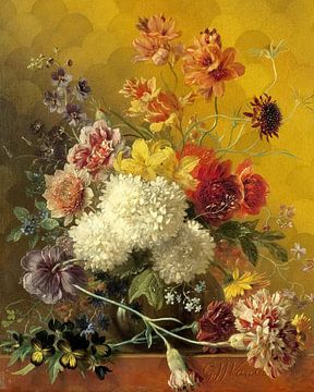 Stilleven met bloemen in een vaas van Georgius Jacobus Johannes van Os van Gisela- Art for You