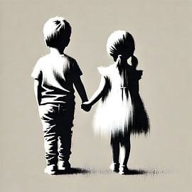 Junge & Mädchen von FoXo Art