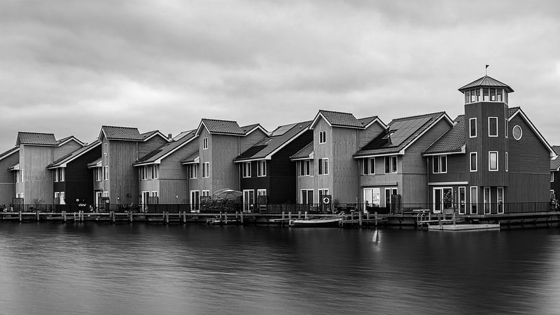 Een avond bij het Reitdiephaven in Zwart-Wit van Henk Meijer Photography