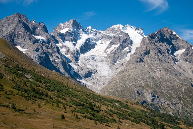 Landschaftsfoto des La Meije Gletschers in Frankreich von Jacqueline Groot