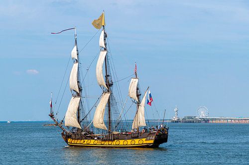 Antiek hoogschip, schip