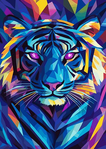 Prisma-oog blauwe tijger