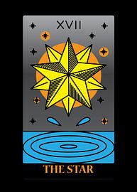 Der Stern Tarotkarte XVII Spirituelle Wanddeko Kunstdruck von Millennial Prints