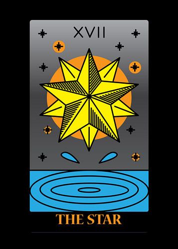 The Star Tarot Card XVII Spiritual Wall Decoration Art Print