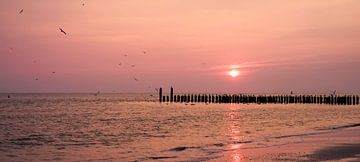zonsondergang in  zeeland van Karin vanBijlevelt