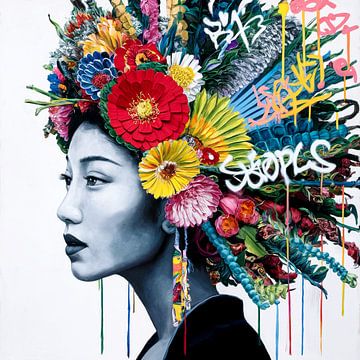 Asia Girl - Street Art - Urban 01