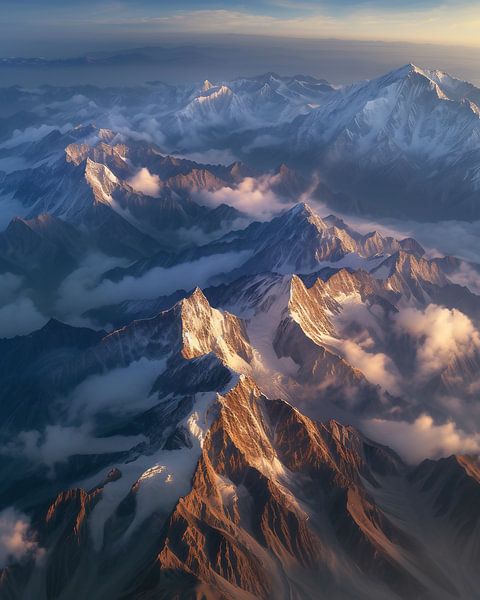 Fantastische Bergwelt von fernlichtsicht