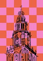 Martinitoren Groningen met blokken