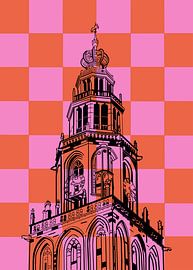 Tour Martini Groningen avec blocs sur Janet Edens