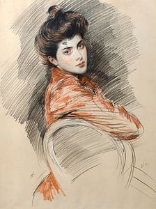 Paul César Helleu - Porträt von Elisabeth Van Biema