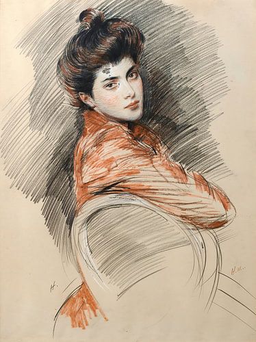 Paul César Helleu - Portret door Elisabeth Van Biema