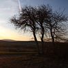 Sonnenuntergang in Richtung Kreuzberg im Herbst von Martin Flechsig