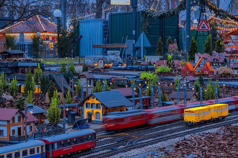 Christmas miniature world on Schlossplatz by Photoart-Naegele