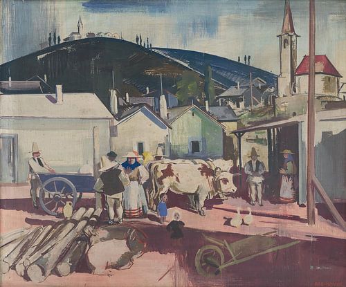 Vilmos Aba-Novák - Mexicaans landschap (1935)