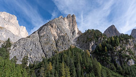 Nature of Italy – Tschamin Valley – Rugged limestone mountains above an autumnal forest by Sebastian Czech