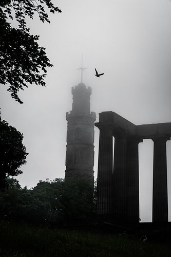A misty day in Edinburgh makes for some surprising and mysterious scenes