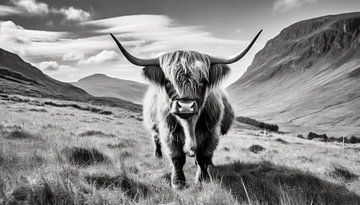 Vache Highland en Écosse sur Mustafa Kurnaz