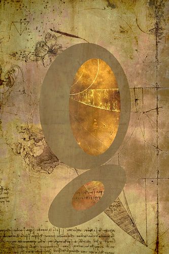 Gouden doorkijkje. Fantasie. Leonardo Da Vinci.