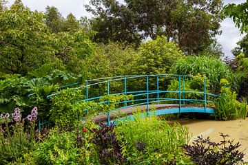 Brücke in Merriments Gardens, East Sussex, England von Lieuwe J. Zander