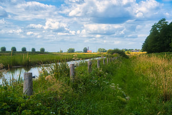 De magnifiques ciels hollandais dans les Elster Buitenwaarden