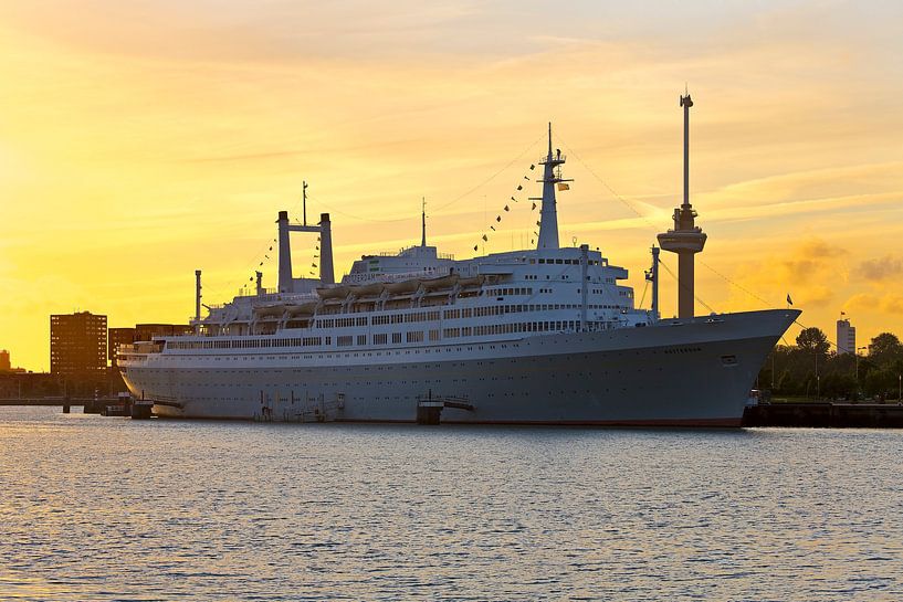 SS Rotterdam during sunset by Anton de Zeeuw