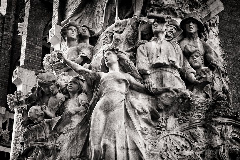 Photographie en noir et blanc : Barcelone - Palau de la Música Catalana par Alexander Voss