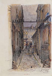 Frederic Houbron - Rue des Oiseaux, Marché des Enfants-Rouges, le soir. 3ème arrondissement (1907-19