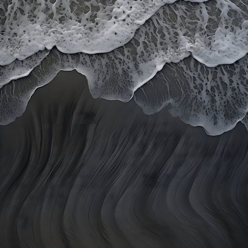 Kustlijn: zand en golven