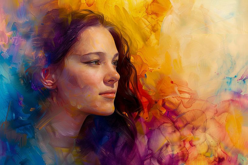 portrait abstrait femme par Egon Zitter