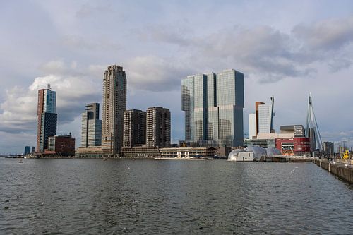 The Rotterdam skyline kop van zuid, Netherlands