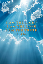Golden Affirmation – Dreamy Blue Clouds